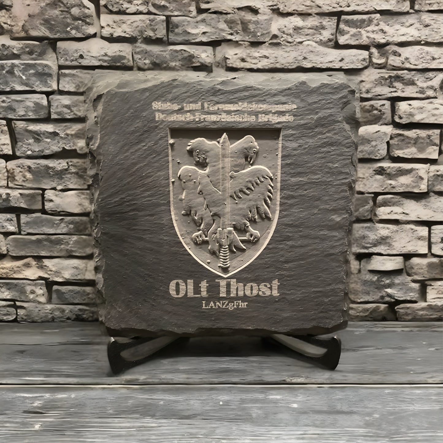 Schieferplatte - Tiefengravur 10x10cm