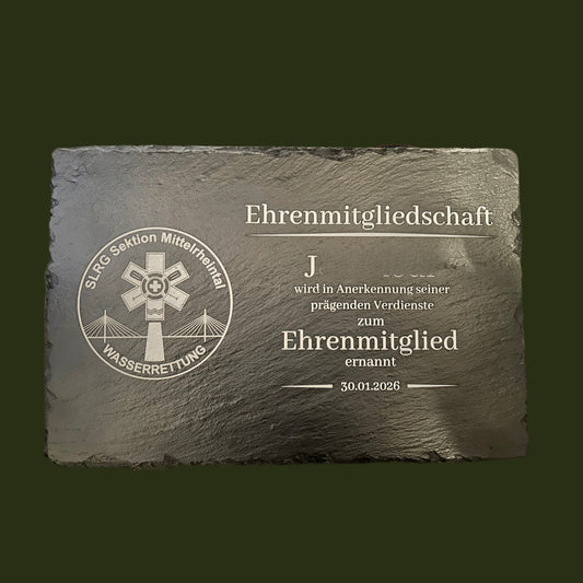Schieferplatte - personalisiert graviert
