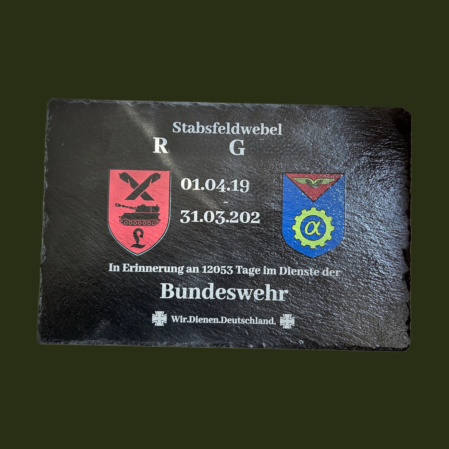 Schieferplatte - personalisiert graviert