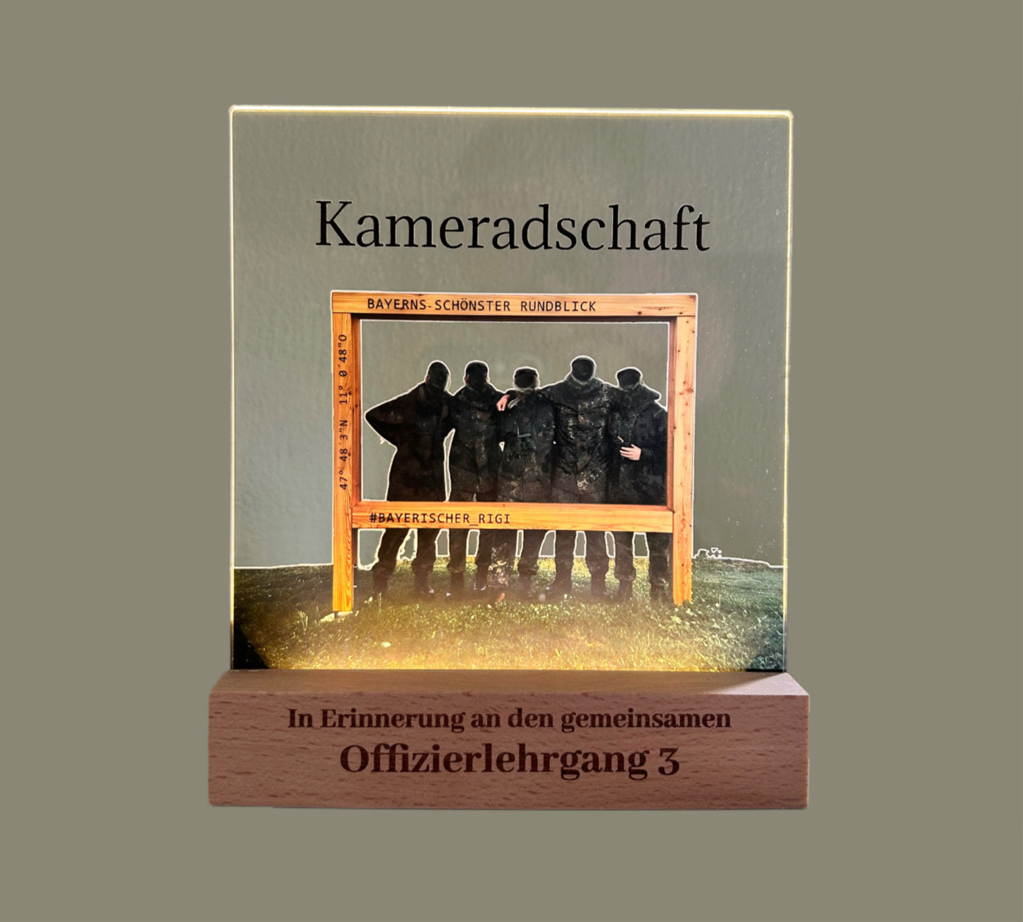 Personalisierte beleuchtete Erinnerungsschilder